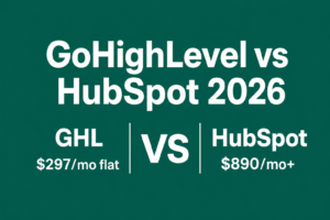 GoHighLevel vs HubSpot 2026 - pricing and features comparison for agencies